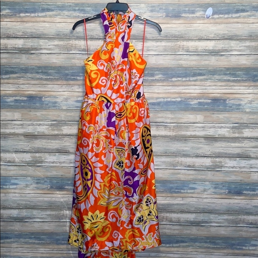 J.Crew silk sarong dress in painted paisley dress - Picture 4 of 8